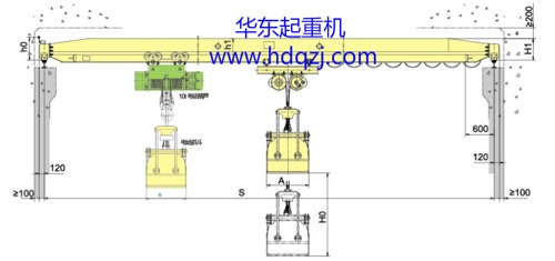 LDZ型電動單梁抓斗起重機外形結(jié)構(gòu)尺寸圖紙